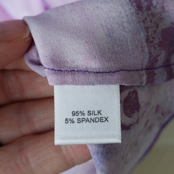 St.John couture purple sleeveless silk blouse - Picture 8 of 9